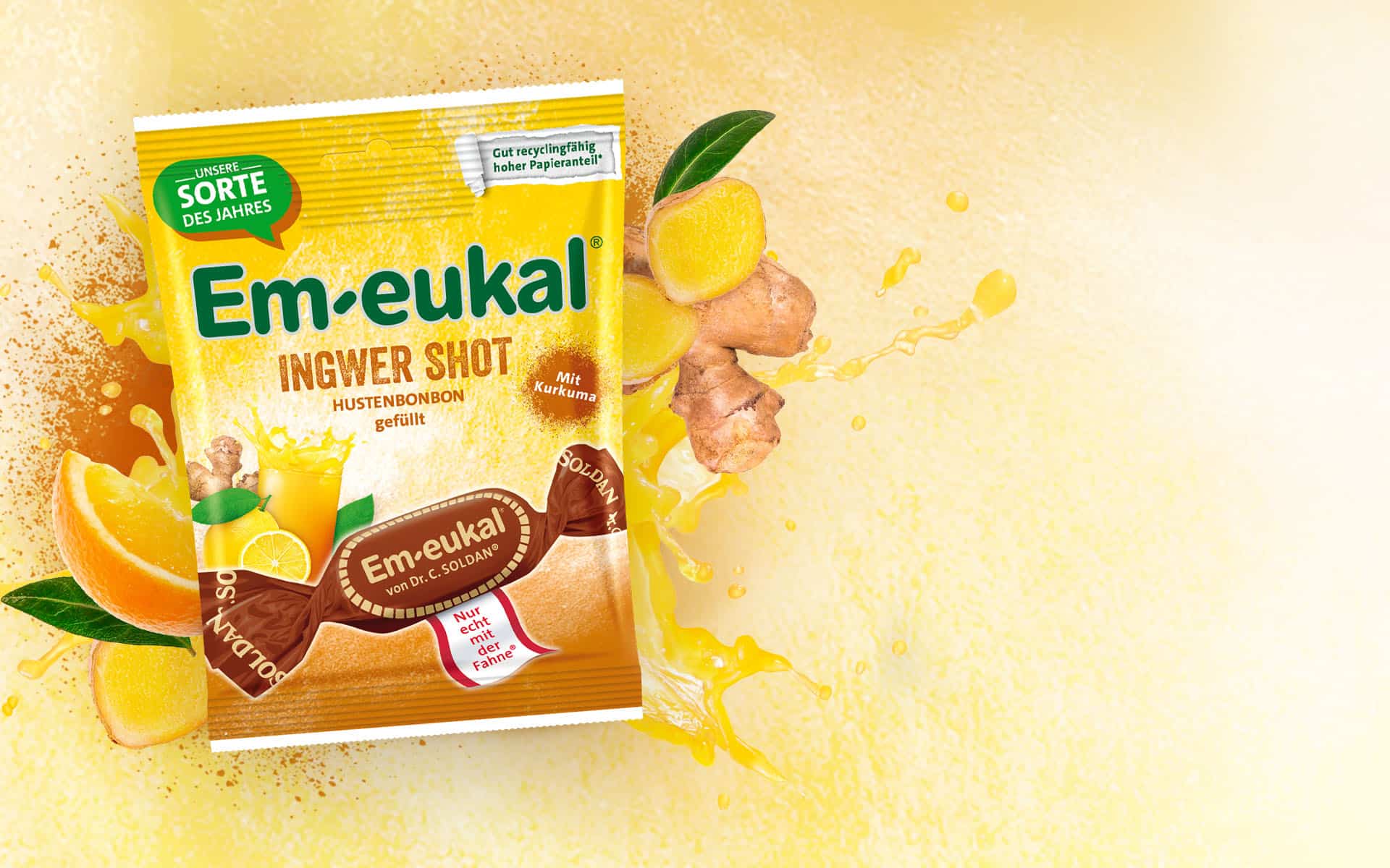 Ingwer Kurkuma Gummibonbon Gummidrops Gummibären