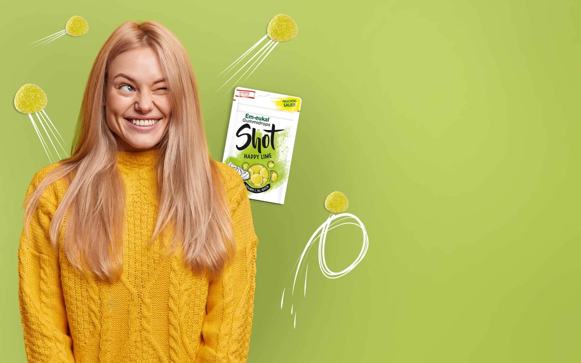 Em-eukal Gummidrops Happy Lime